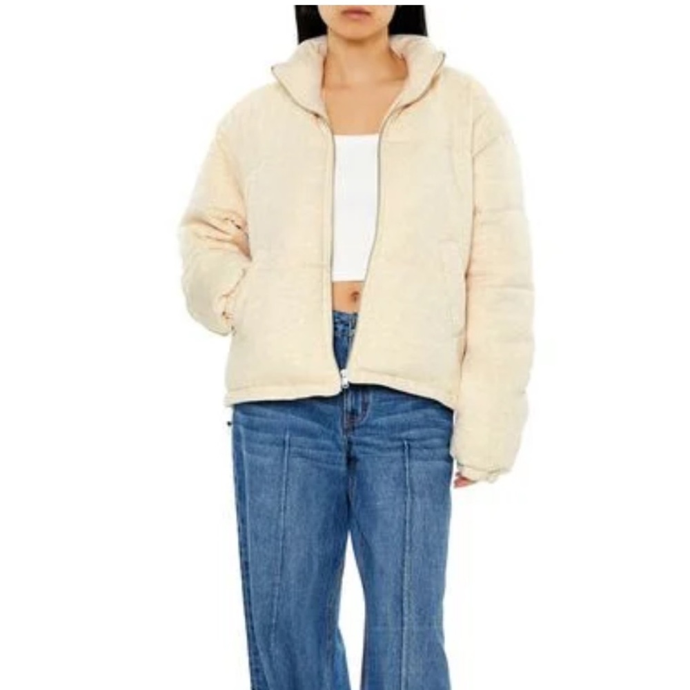**New**Quilted French Terry Puffer sweater size s - Picture 13 of 16